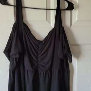 Black open shoulder top